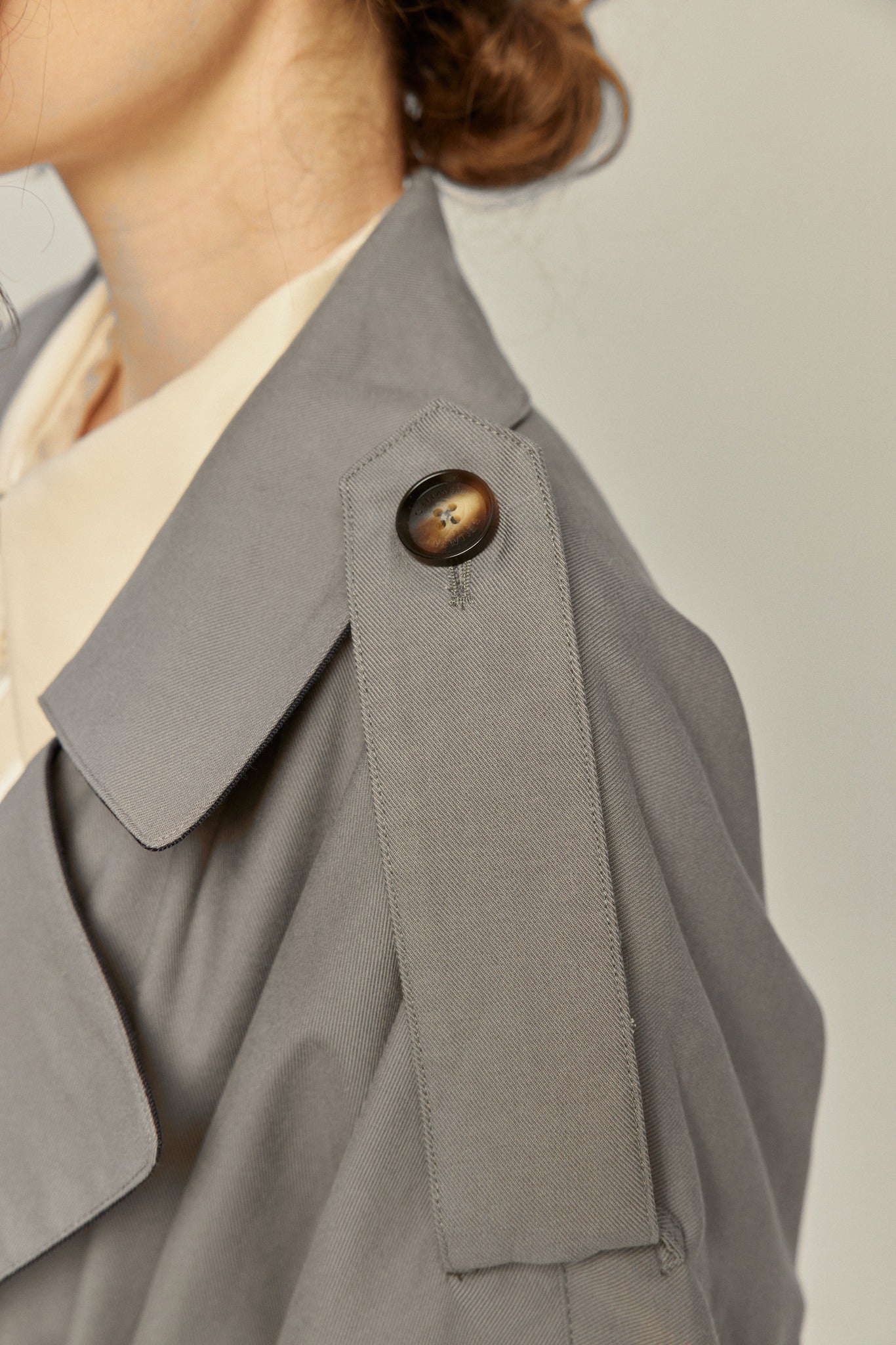 リバーシブルトレンチコート-Gray×Navy