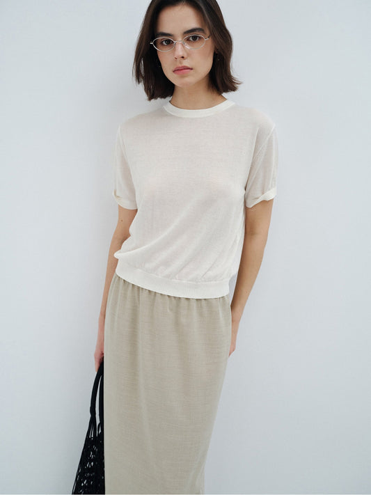 シアー半袖Tシャツ