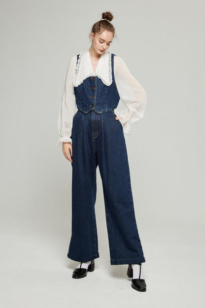 シースルーフリルブラウス-Off White