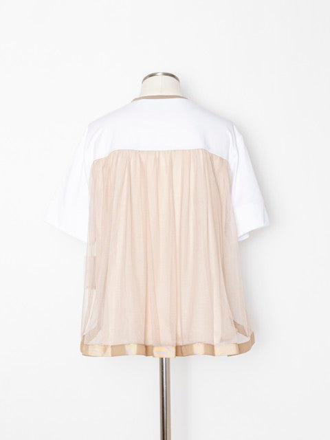 3255222A バックチュール レイヤードTシャツ