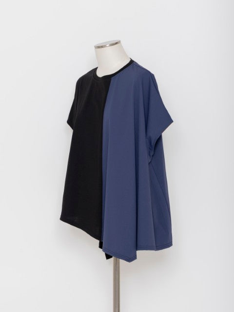 3255223A 異素材切替 ビッグシルエット 接触冷感Tシャツ