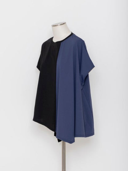 3255223A 異素材切替 ビッグシルエット 接触冷感Tシャツ