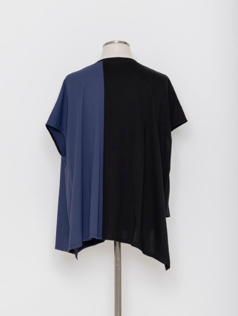 3255223A 異素材切替 ビッグシルエット 接触冷感Tシャツ