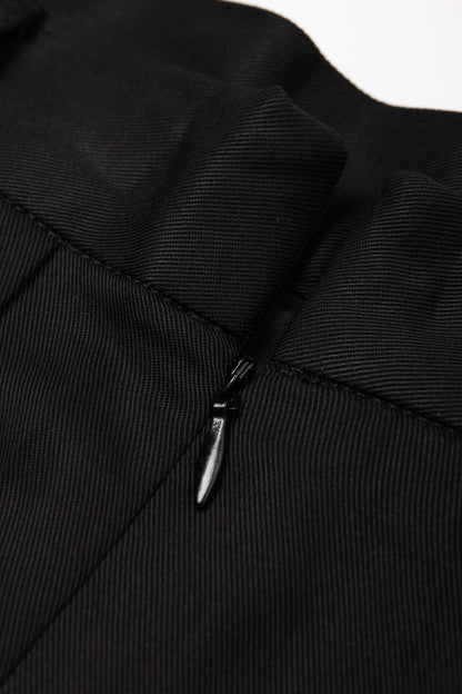ハイウエストサーキュラースカート-Black