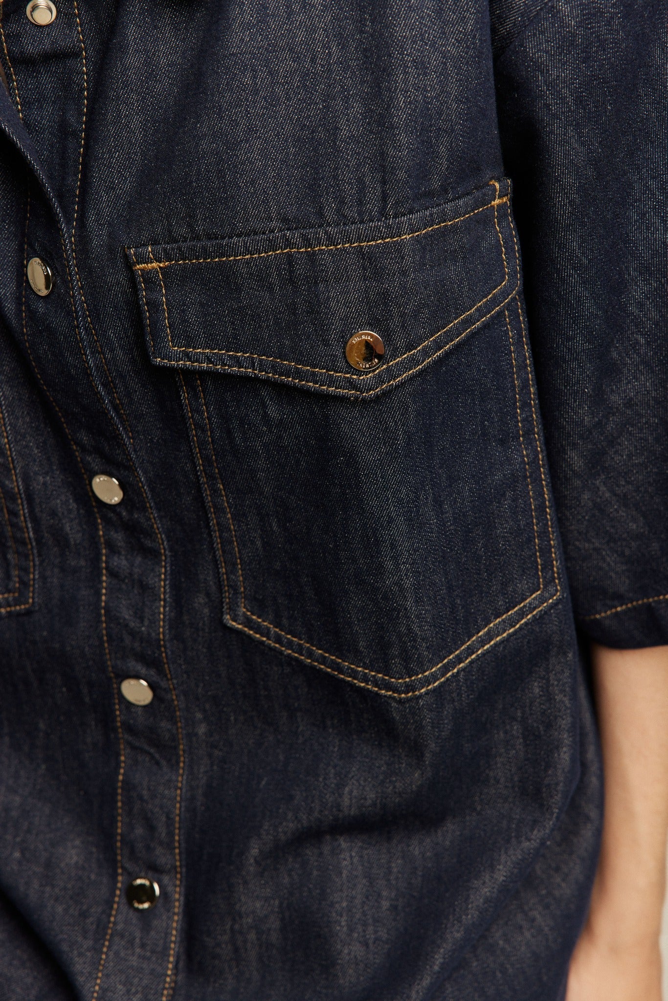オーバーサイズデニムトップス-Navy