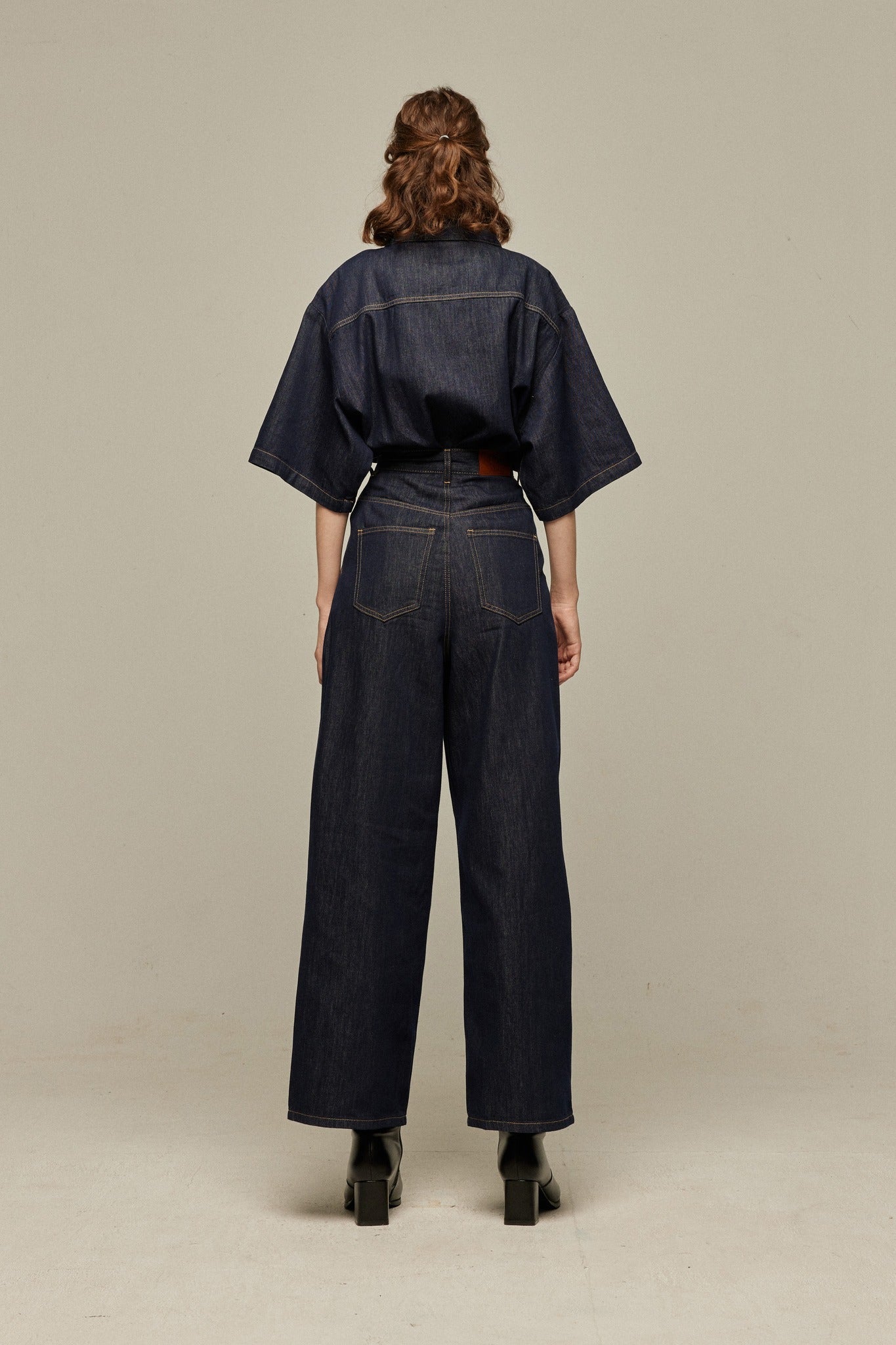 オーバーサイズデニムトップス-Navy