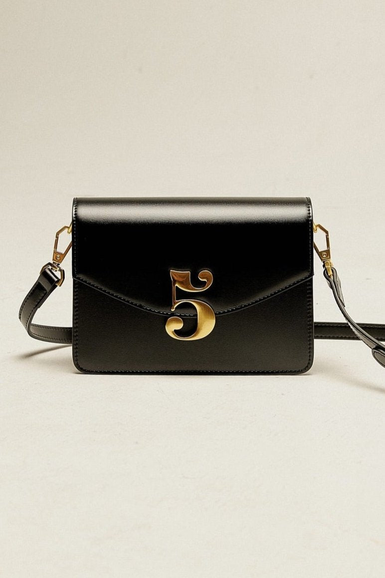 No.5本革ショルダーバッグ-Black