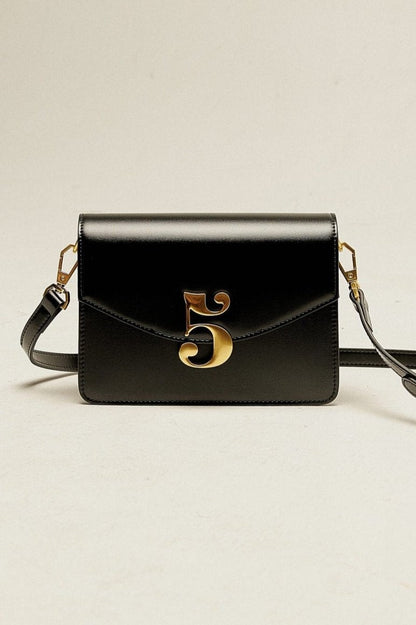No.5本革ショルダーバッグ-Black