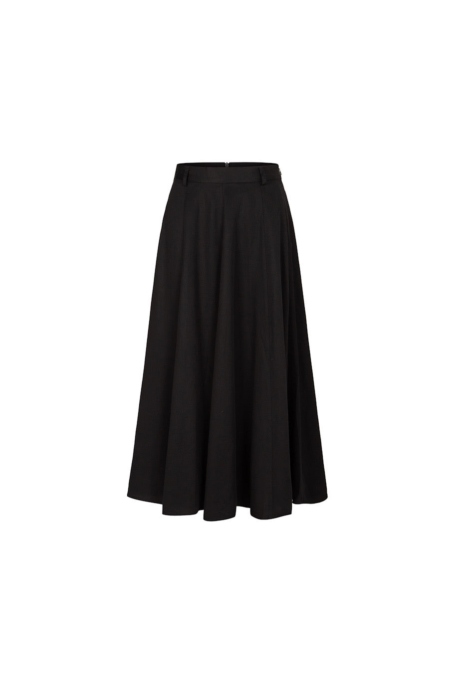 ハイウエストサーキュラースカート-Black
