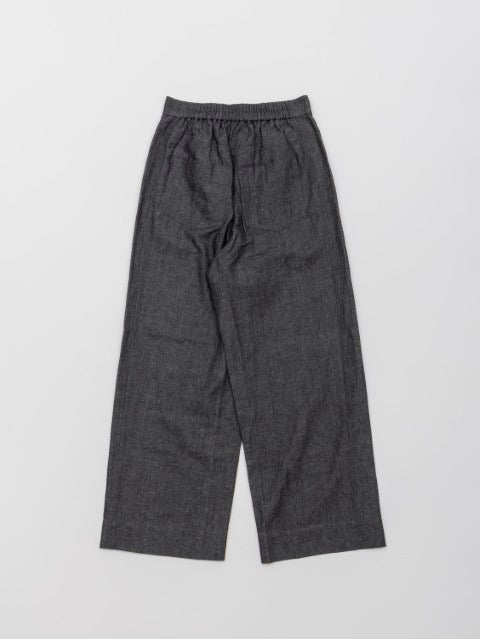 5255012F リネンブレンド デニムワイドパンツ