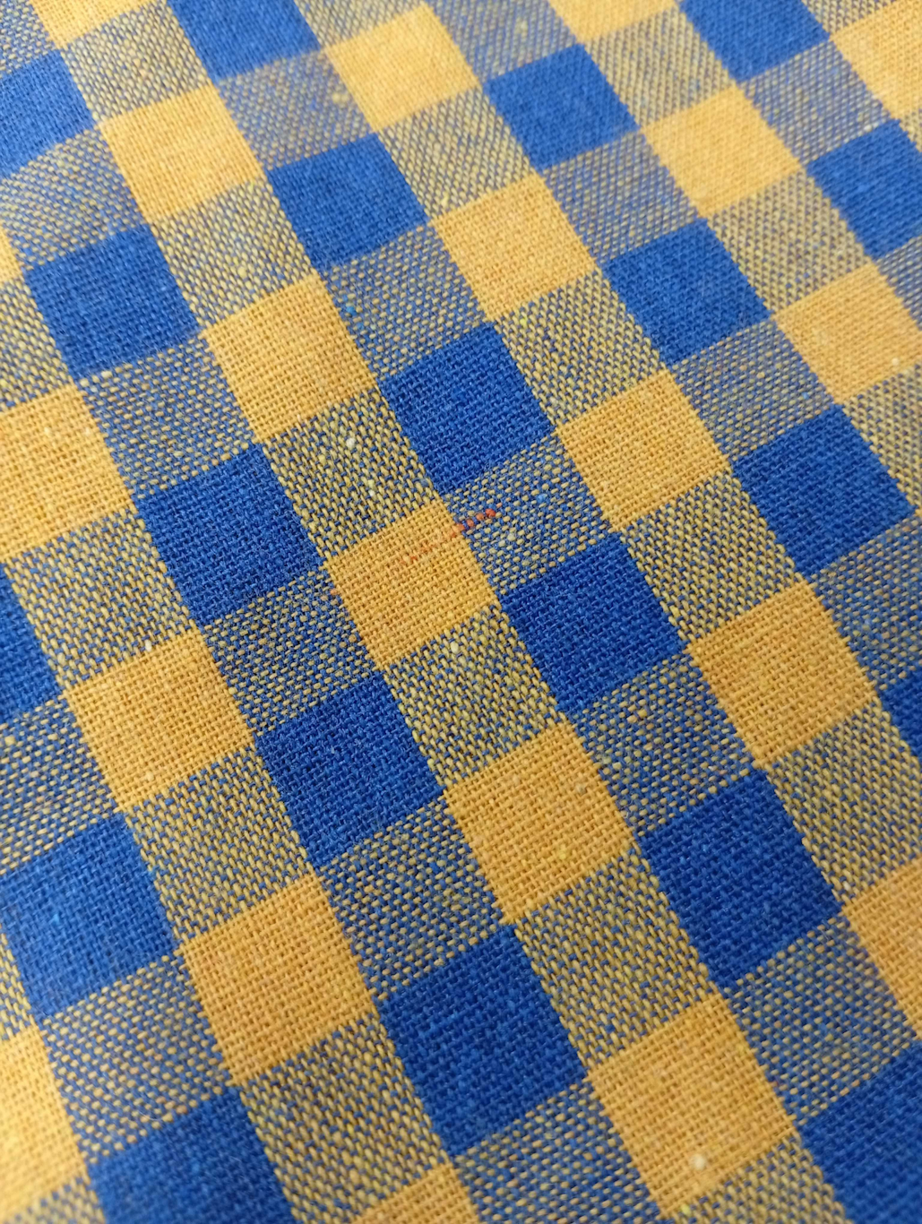 クロップドチェックジャケット-Yellow