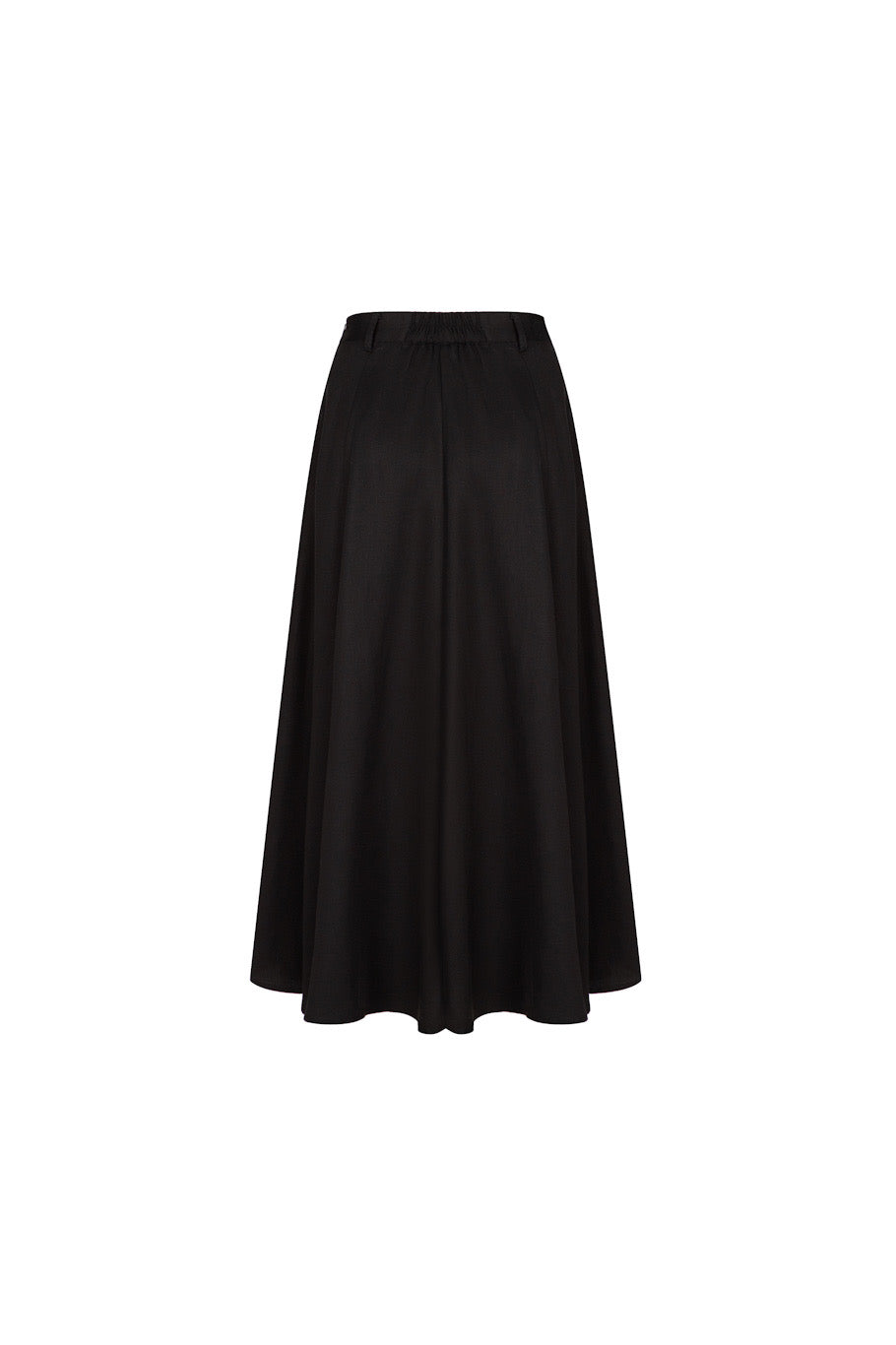 ハイウエストサーキュラースカート-Black