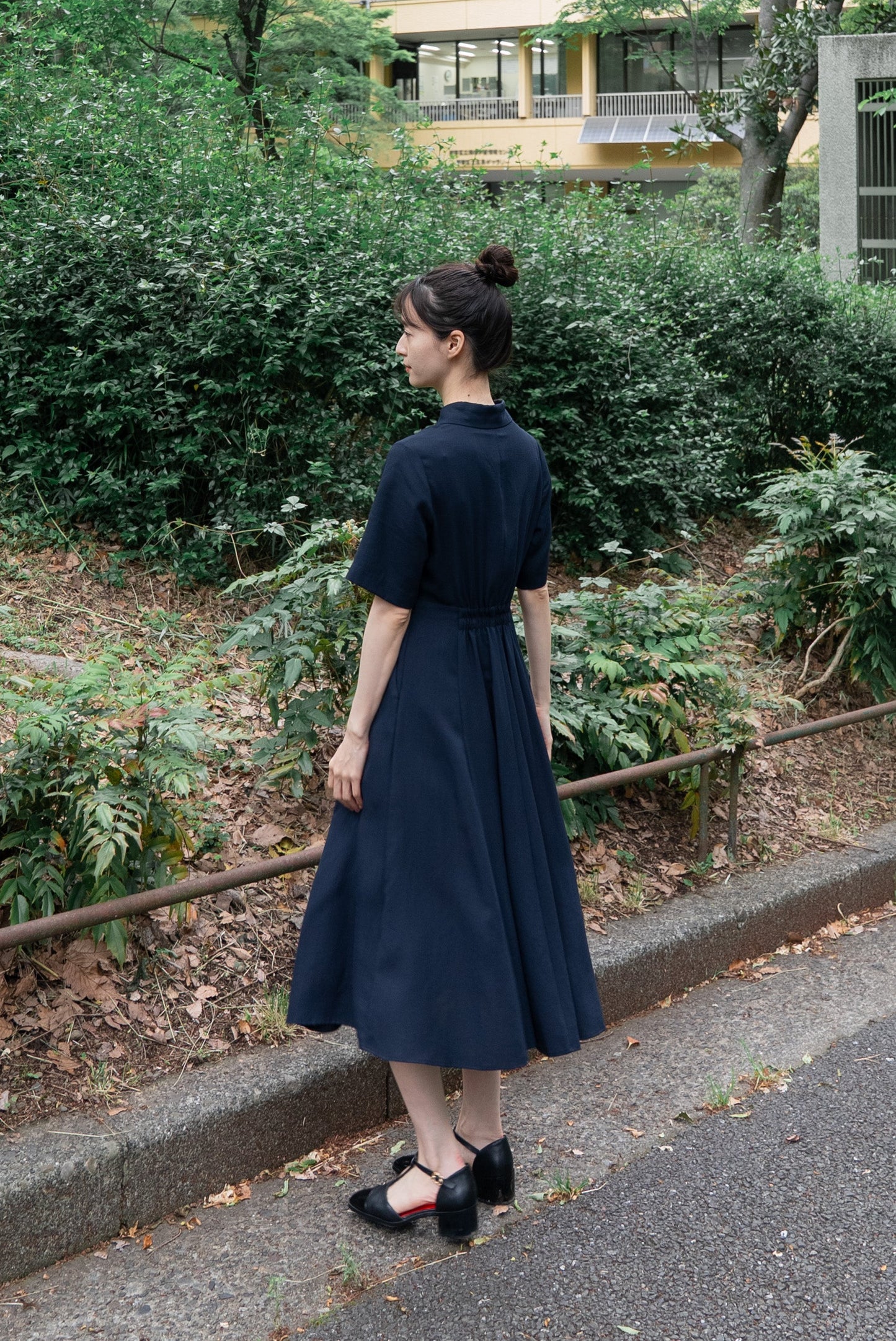 クラシカルシャツドレス-Navy