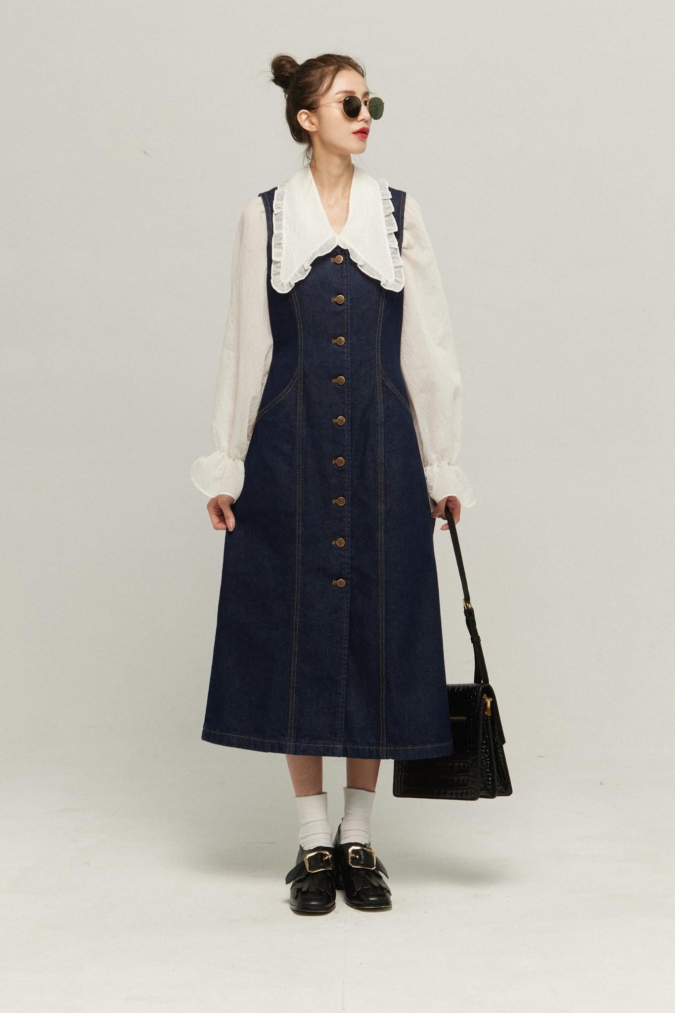 シースルーフリルブラウス-Off White