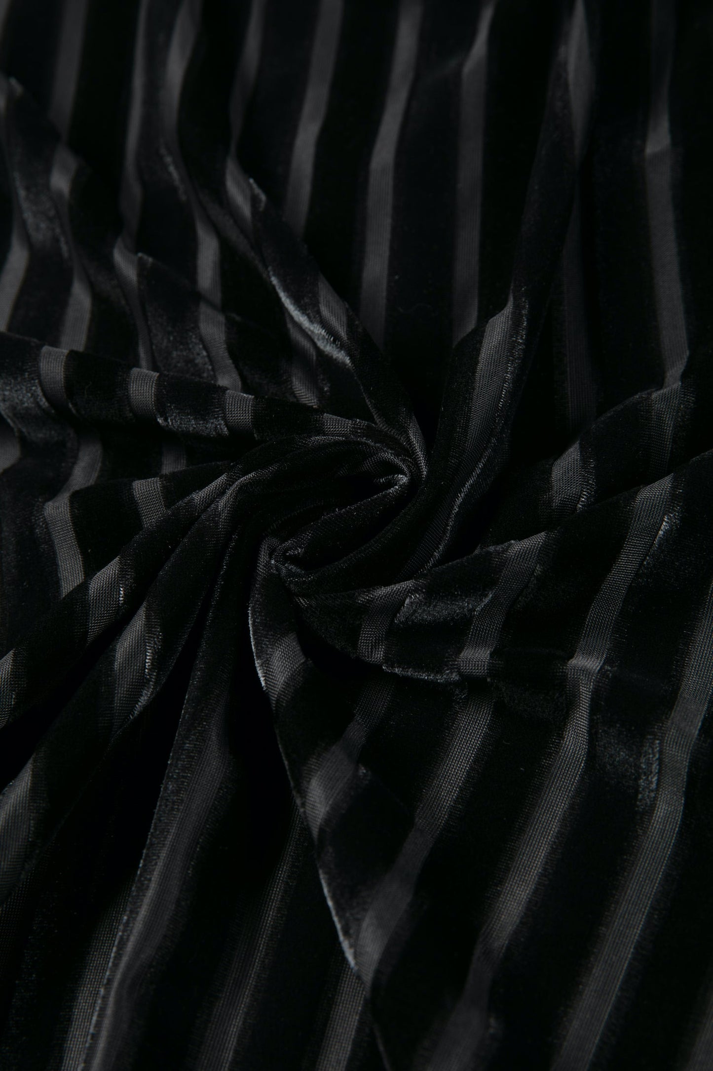 ベルベットストライプトップ-Black
