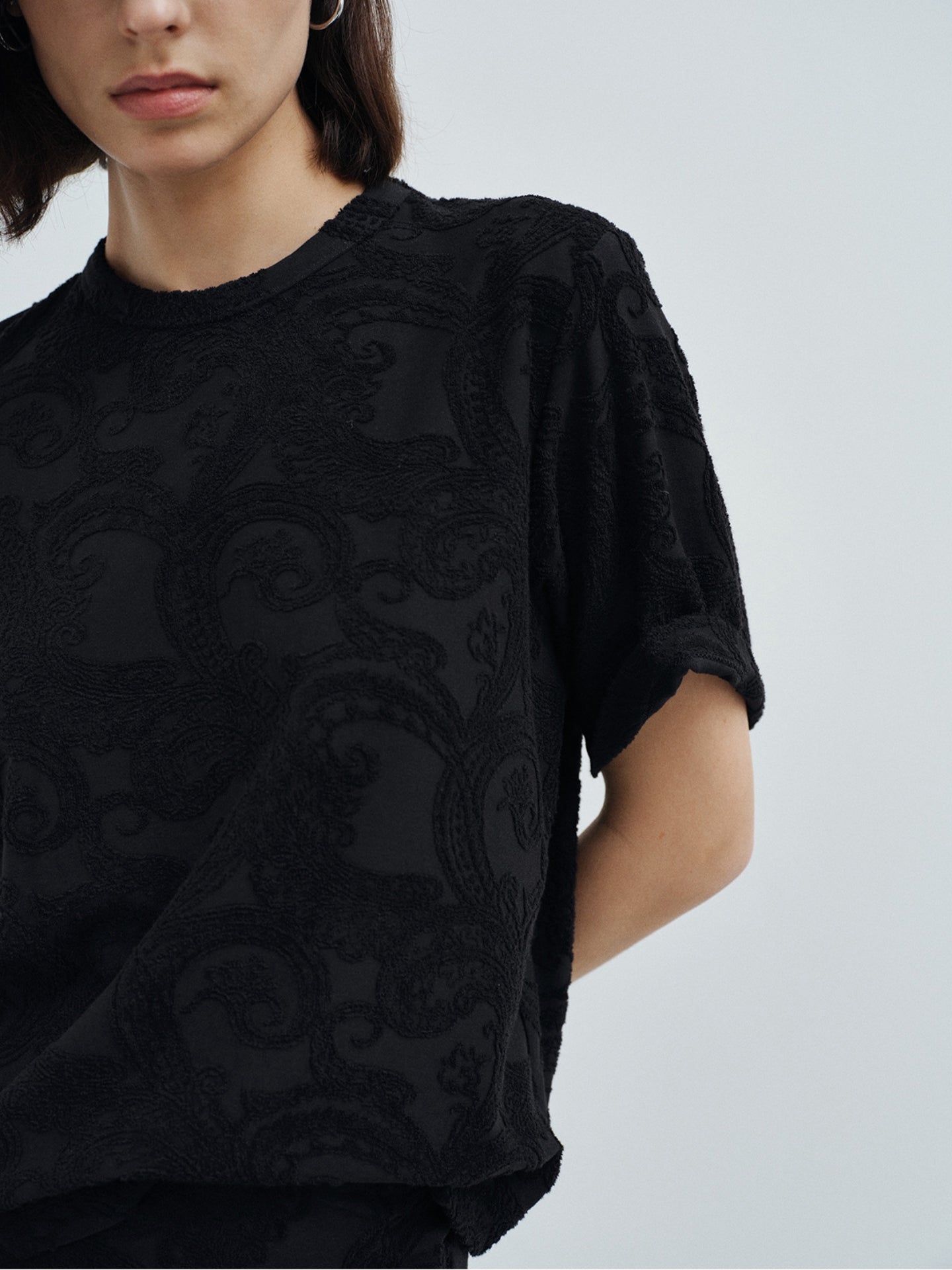 ペイズリージャガードTシャツ