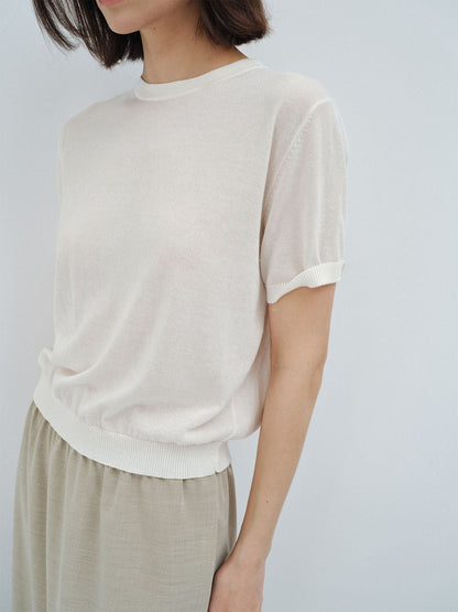 シアー半袖Tシャツ