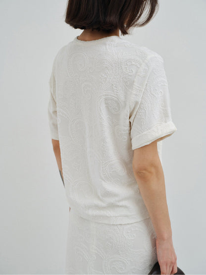 ペイズリージャガードTシャツ