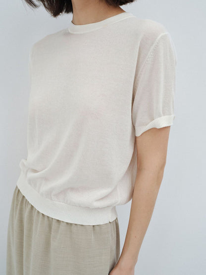 シアー半袖Tシャツ