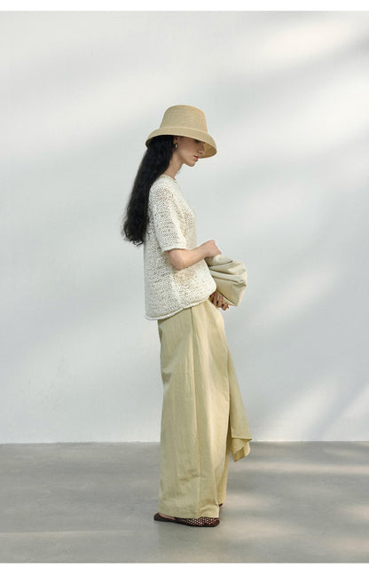 リヨセルラップワイドパンツ