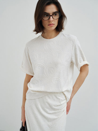 ペイズリージャガードTシャツ