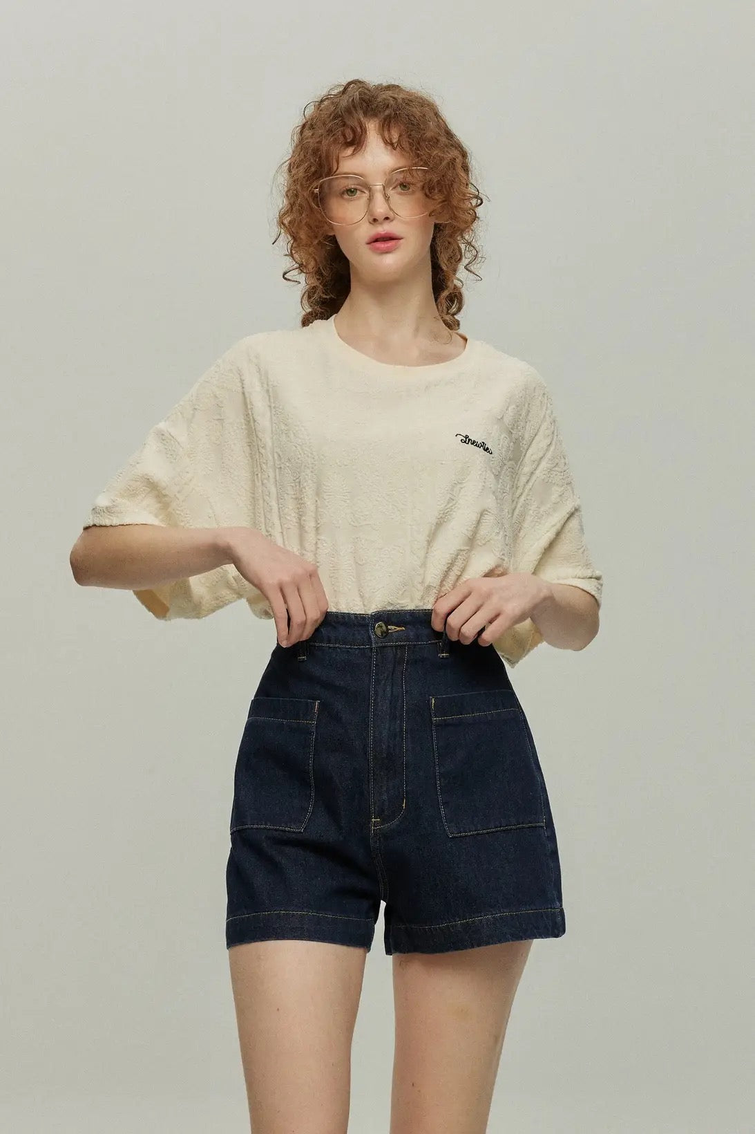 シノワズリデザインSoka Stroeロゴトップス-Ivory