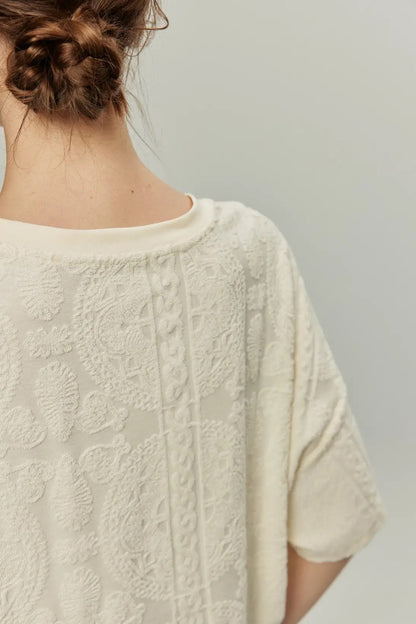 シノワズリデザインSoka Stroeロゴトップス-Ivory