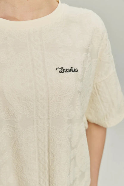 シノワズリデザインSoka Stroeロゴトップス-Ivory